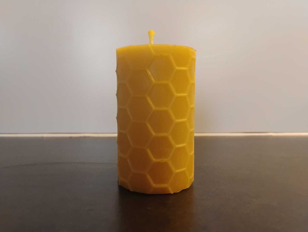 Beeswax Bees Pillar Candle