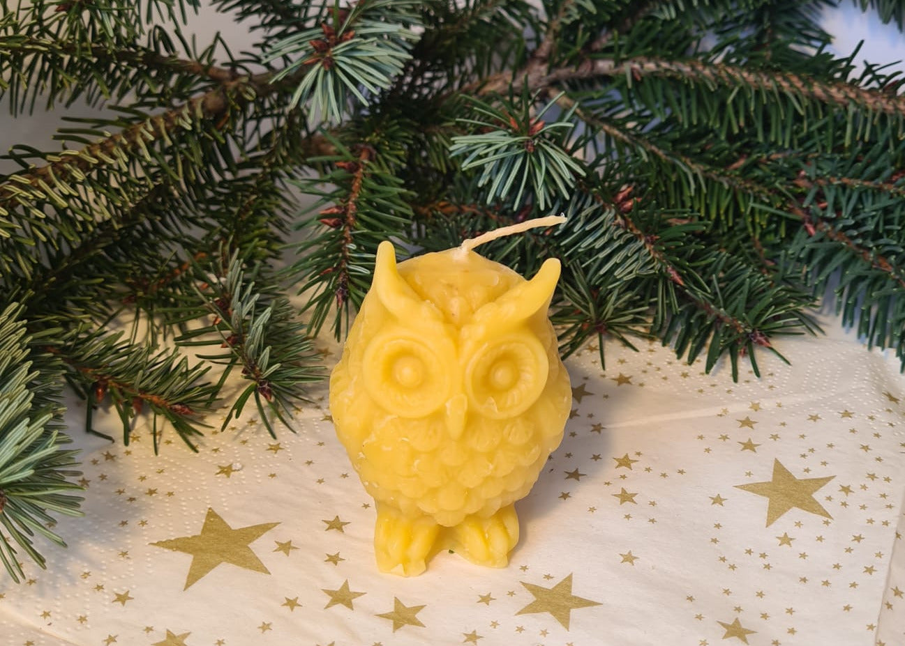 Beeswax Owl Candle