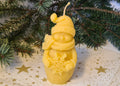 Beeswax Snowman Candle