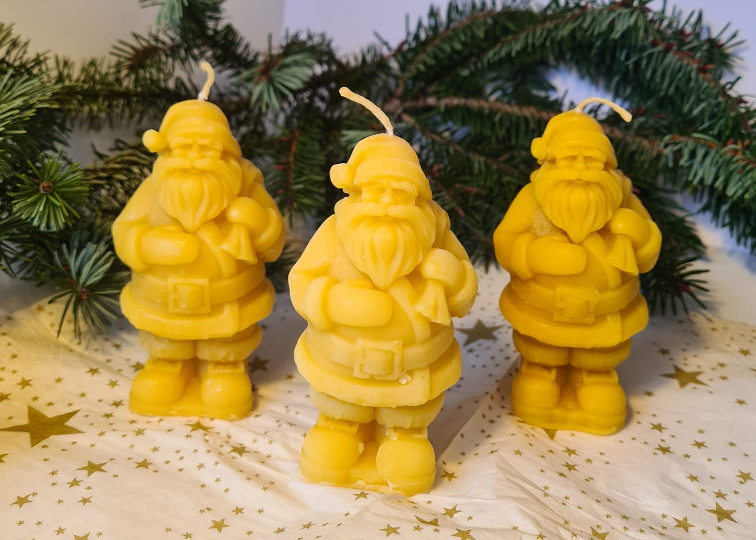 Beeswax Santa Claus Candle