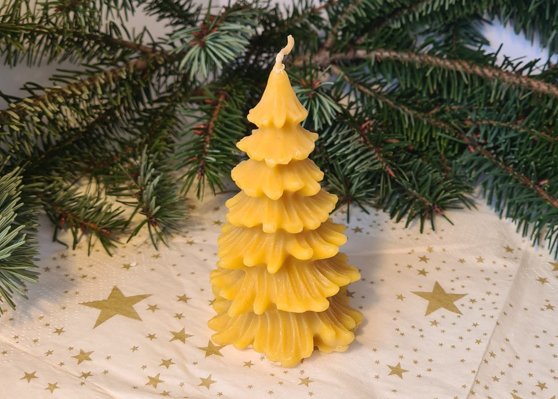 Beeswax Christmas Tree Candle