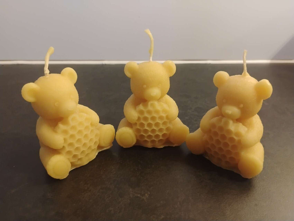 Beeswax Teddy Bear Candle